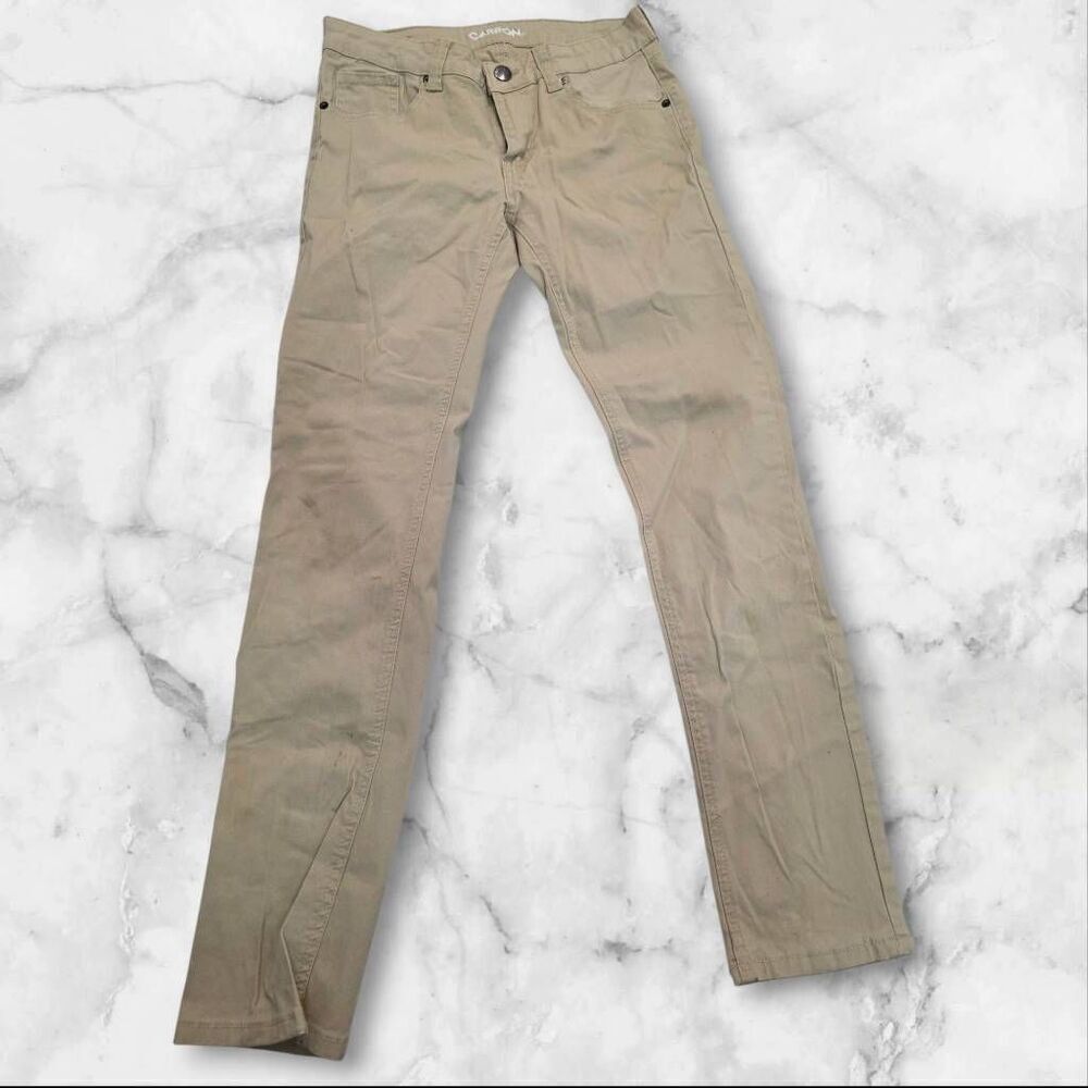Carbon Skinny Freedom Flex Tan Jeans Size 28